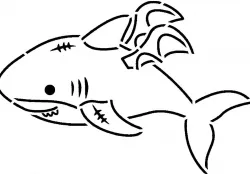 Shark stencil 11