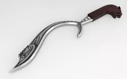Silver Kujang  Low-poly 3D model
