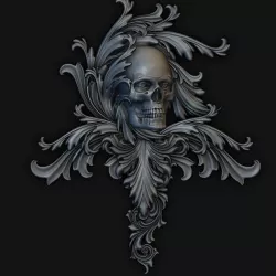 Skull decor 3d stereolithography files for printing applications 3D model