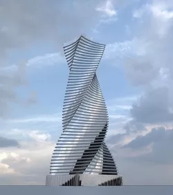 Skyscraper twisted 3D model