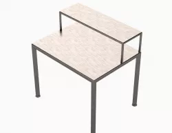Stainless Steel Table With Shelf 3D model