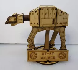 Star Wars Small AT-AT Walker Laser Cut Template - ai, cdr, dxf, pdf, svg