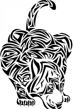 Tribal Tiger stencil