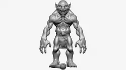 Troll Berserker - Highpoly Zbrush project 3D model