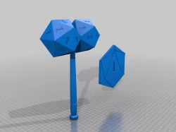 Unlucky D20 Gavel and Plate