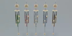 Wind Chime Low-poly 3D model