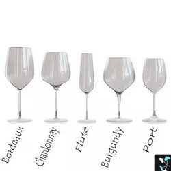 Wine Glass - Pack 5 3D Model 3D model