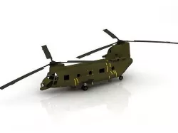 3D Heavy Helicopter CH-47 Chinook model 3D model