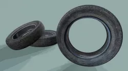 3D Scan Car Tire Low-poly 3D model
