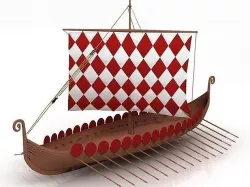 3D Viking Ship 3D model