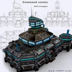 3DRT - Command Center  Low-poly 3D model