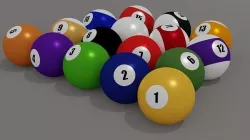 8ball Pool Balls Low-poly 3D model