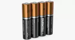 AAA Four Duracell Alkaline Battery 3D model