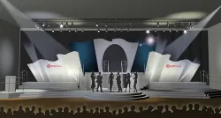 Abstract stage  backdrop design V1 3D model