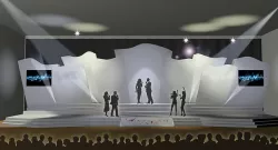 Abstract stage backdrop design V2 3D model