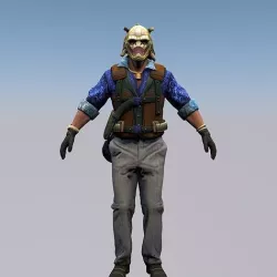 Agent from the game CSGO  Sir Darryl Professionals 3D model
