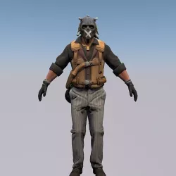 Agent from the game CSGO Sir Darryl Professionals 3D model
