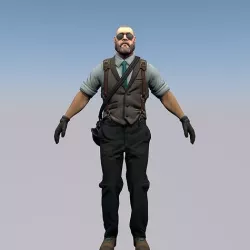 Agent from the game CSGO Tiny Kev Professional 3D model