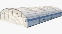 Aircraft Maintenance Hangar Low-poly 3D model