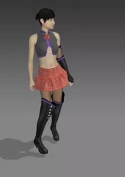 Alisa anime character - Marvelous designer  3D model