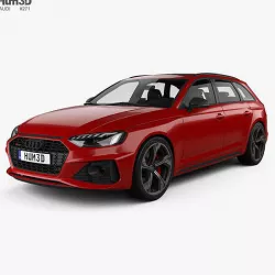 Audi RS4 avant with HQ interior 2021 3D model