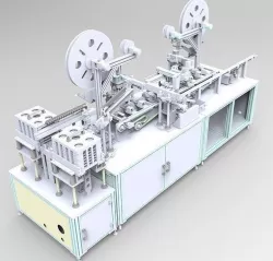 Automatic cutting and automatic feeding assembly line 3D model