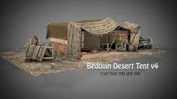 Bedouin Desert Tent v4 3D model