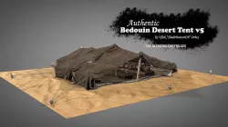 Bedouin Desert Tent v5 3D model