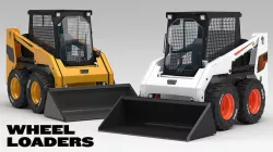 Bobcat and Caterpillar loaders 3D model