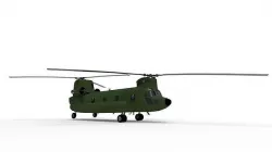 Boeing CH-47 Chinook Low-poly 3D model