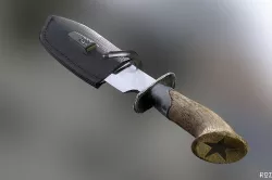 Bowie Knife and Scabbard Low-poly 3D model