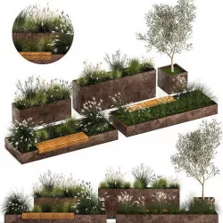 Bushes For Landscaping And Urban Environments 1139 3D model