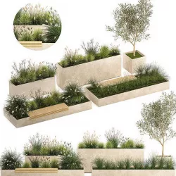 Bushes For Landscaping And Urban Environments 1141 3D model