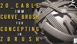 Cable IMM Brush For Concepting In Zbrush 3D model