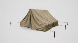 Camp Tent Desert Military  Low-poly 3D model