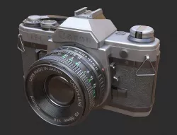 Canon AE-1 Camera Low-poly 3D model