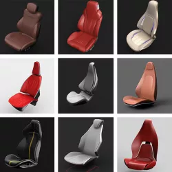 car seat collection 13 models 3D model