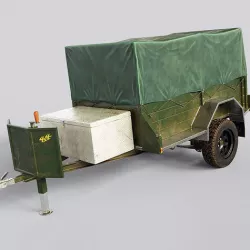 Car Trailer Vehicle Carrier Low-poly 3D model