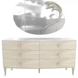 Caracole Lilian Double Dresser and Mirror 3D model