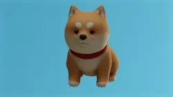 CARTOON DOG GAME READY LOW POLY Low-poly 3D model