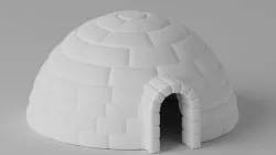 Cartoon Igloo Canada 1 3D model
