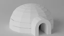 Cartoon Igloo Canada 2 Low-poly 3D model