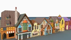 Cartoon Street 1 3D model