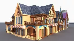 Cartoon Street 2 3D model