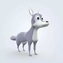Cartoon Wolf 3D model