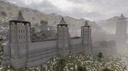 castle 3D model-castel Low-poly 3D model