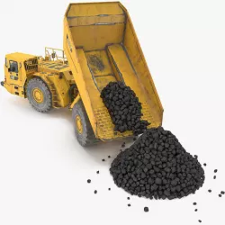 Caterpillar AD45B Mining Truck Unload Coal 3D model