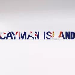 Cayman Islands country name text 3d model  Low-poly 3D model