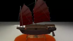 Chinese junk boat 3D model