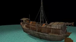 Chinese junk boat 3D model